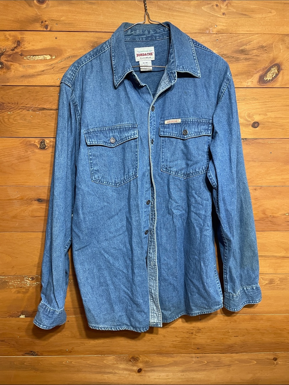 Jordache Medium Blue Denim Shirt Jacket